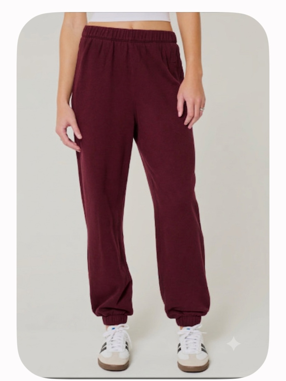 Hollister Ultra High-Rise Sweatpants - Burgundy